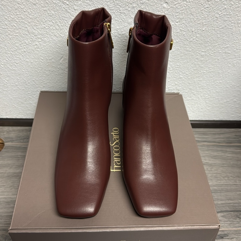 Franco Sarto Noah Bootie In Brown Leather - Picture 4 of 7